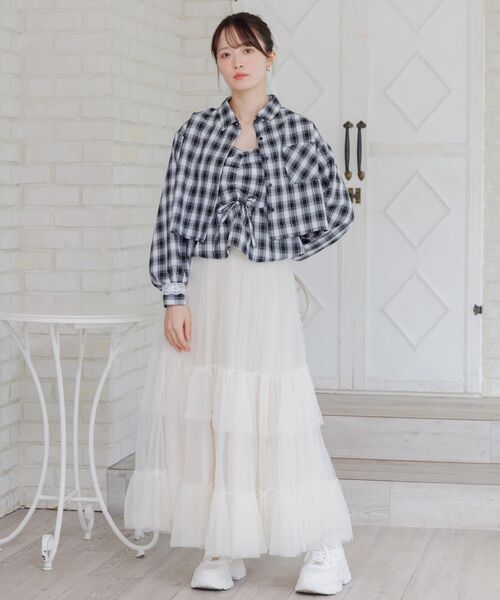 ems excite（エムズエキサイト）の「ビスチェ＆チェックSHセット（シャツ/ブラウス・レディース・ブラック系その他2/ブルー系その他2/ブラウン系その他2・FREE）」の20枚目の写真