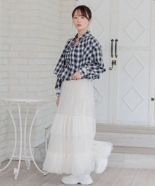 ems excite（エムズエキサイト）の「ビスチェ＆チェックSHセット（シャツ/ブラウス・レディース・ブラック系その他2/ブルー系その他2/ブラウン系その他2・FREE）」の16枚目の写真