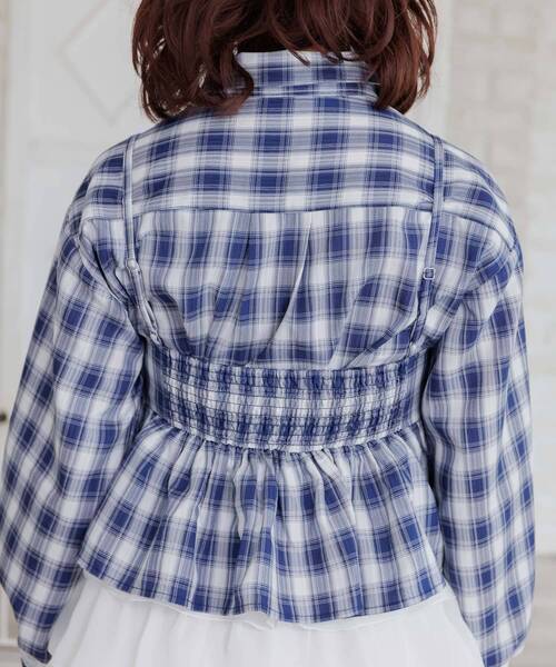 ems excite（エムズエキサイト）の「ビスチェ＆チェックSHセット（シャツ/ブラウス・レディース・ブラック系その他2/ブルー系その他2/ブラウン系その他2・FREE）」の8枚目の写真