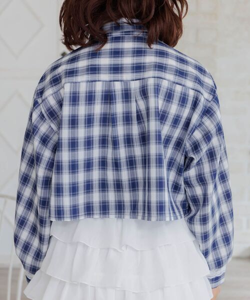 ems excite（エムズエキサイト）の「ビスチェ＆チェックSHセット（シャツ/ブラウス・レディース・ブラック系その他2/ブルー系その他2/ブラウン系その他2・FREE）」の5枚目の写真