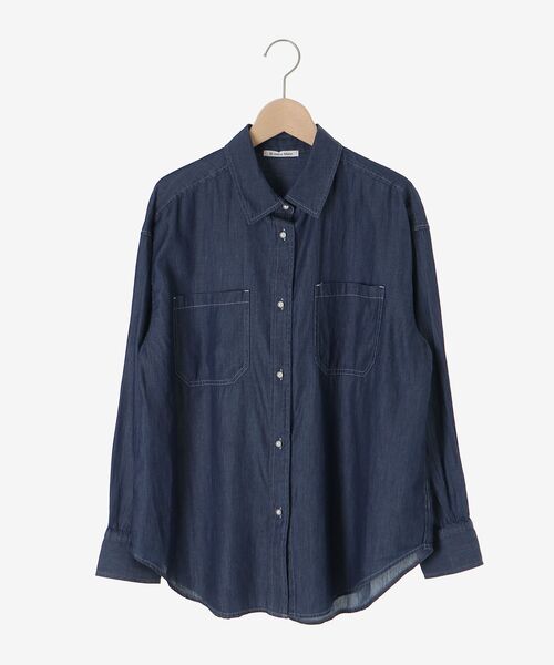 le.coeur blanc(ルクールブラン)の「シアーデニムシャツ(シャツ/ブラウス・レディース・サックスブルー/ブルー・38)」の15枚目の写真