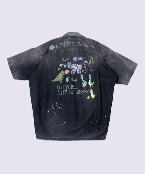 Maison MIHARA YASUHIRO（メゾンミハラヤスヒロ）の「【MIHARAYASUHIRO/ミハラヤスヒロ】HAND DRAWING H/S SHIRTS（シャツ/ブラウス・メンズ・ブラック・48/46/44）」の2枚目の写真