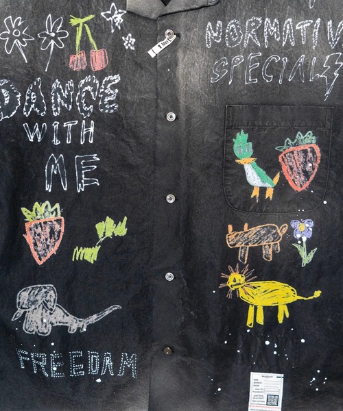 Maison MIHARA YASUHIRO（メゾンミハラヤスヒロ）の「【MIHARAYASUHIRO/ミハラヤスヒロ】HAND DRAWING H/S SHIRTS（シャツ/ブラウス・メンズ・ブラック・48/46/44）」の3枚目の写真