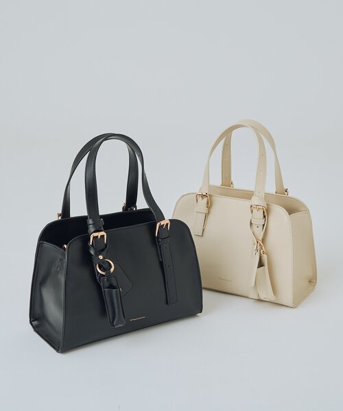 mystic(ミスティック)の「【WEB限定 / @sktnnm企画】リップチャーム付きminiボストンBAG(ボストンバッグ・レディース・アイボリー/ブラック・ONE SIZE)」の21枚目の写真