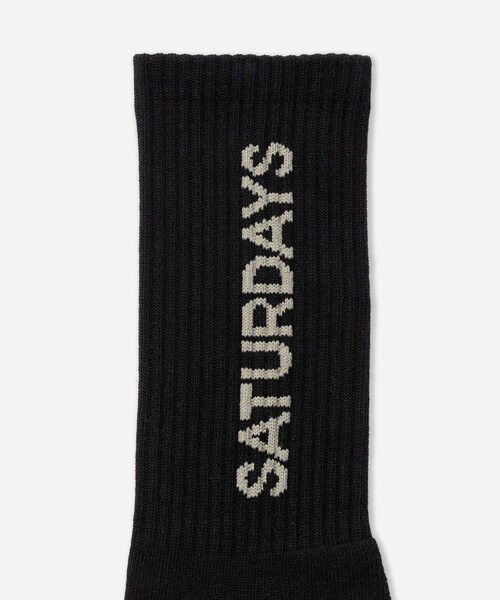 Saturdays NYC(サタデーズ ニューヨークシティ )の「Logo Socks(ソックス/靴下・メンズ・ホワイト/ブラック・FREE)」の7枚目の写真