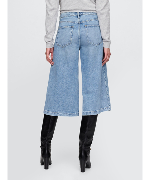 GAP(ギャップ)の「ハイライズ キュロットデニム(デニムパンツ・レディース・ライトインディゴブルー・30/29/28/27/26/25/24/23)」の3枚目の写真