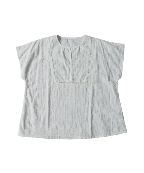 antiqua(アンティカ)の「キーネック 綿100 ブラウス(シャツ/ブラウス・レディース・イエロー/ブラック/パープル/ホワイト・ONESIZE)」の19枚目の写真