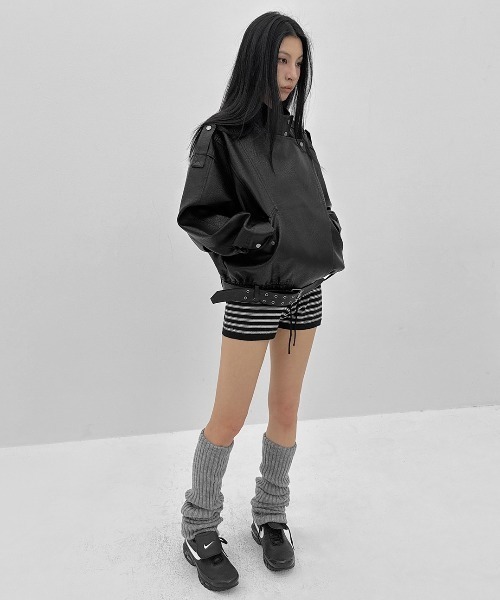 BLACKUP（ブラックアップ）の「[MADE] リポールストライプニットショートパンツ（その他パンツ・レディース・ブラック・FREE）」の9枚目の写真