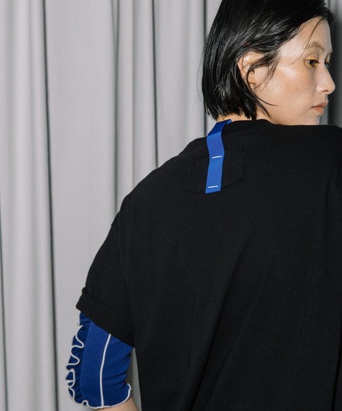 MARECHAL TERRE（マルシャルテル）の「ベーシックTシャツ（Tシャツ/カットソー・レディース・ブラック/ライトベージュ/オフホワイト/ライトグレー/ネイビー・MEDIUM）」の2枚目の写真