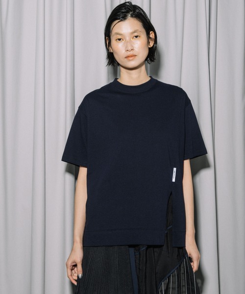 MARECHAL TERRE（マルシャルテル）の「ベーシックTシャツ（Tシャツ/カットソー・レディース・ブラック/ライトベージュ/オフホワイト/ライトグレー/ネイビー・MEDIUM）」の7枚目の写真