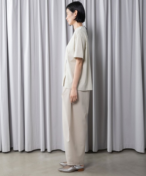 MARECHAL TERRE（マルシャルテル）の「ベーシックTシャツ（Tシャツ/カットソー・レディース・ブラック/ライトベージュ/オフホワイト/ライトグレー/ネイビー・MEDIUM）」の15枚目の写真