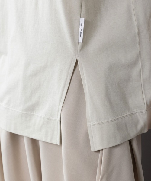 MARECHAL TERRE（マルシャルテル）の「ベーシックTシャツ（Tシャツ/カットソー・レディース・ブラック/ライトベージュ/オフホワイト/ライトグレー/ネイビー・MEDIUM）」の19枚目の写真