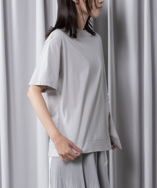 MARECHAL TERRE（マルシャルテル）の「ベーシックTシャツ（Tシャツ/カットソー・レディース・ブラック/ライトベージュ/オフホワイト/ライトグレー/ネイビー・MEDIUM）」の21枚目の写真