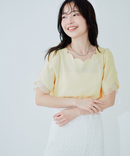 LIBERTY チューリップスリーブブラウス SHIPS（シップス）の「*〈手洗い可能〉チューリップスリーブブラウス