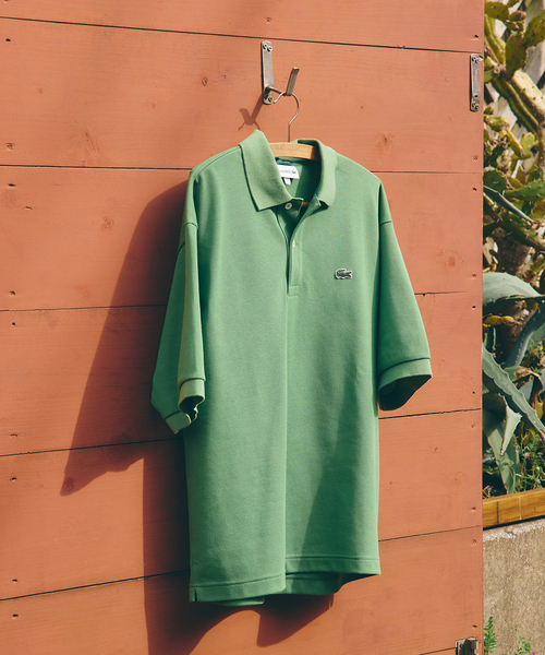 LACOSTE（ラコステ）の「LACOSTE / ラコステ 別注 ボックスシルエット ポロシャツ（ポロシャツ・メンズ・ピンク/ライトグリーン/ブラウン/ブラック/グレー・5/7/6）」の14枚目の写真