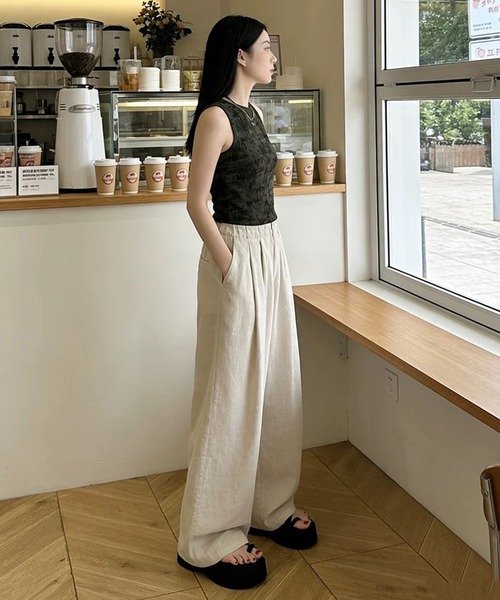 shopnikoniko(ショップニコニコ)の「レッグカバーデザイン スエード 厚底トングサンダル(サンダル・レディース・ベージュ/ブラック・39/38/37/36)」の9枚目の写真