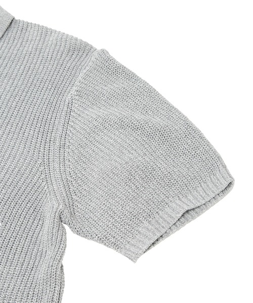U.S. POLO ASSN.(ユーエスポロアッスン)の「U.S. POLO ASSN. (ユーエスポロアッスン) サマーニット カーディガン 半袖 PLM62402 ワンポイント ロゴ刺繍 襟付き ユニセックス(カーディガン/ボレロ・メンズ・グレー/ブルー・M/L/LL)」の11枚目の写真