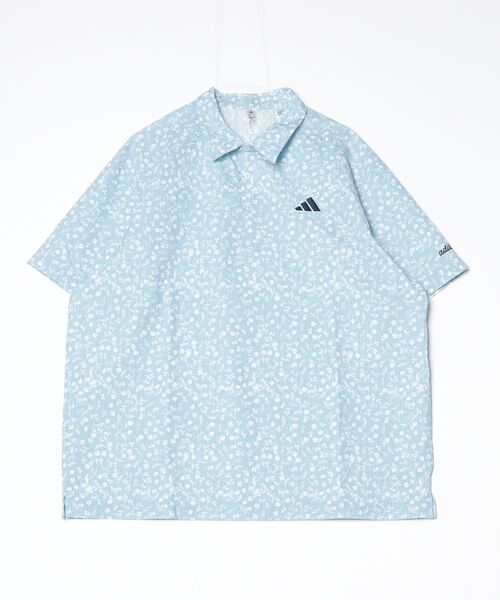 adidas（アディダス）の「アディダス adidas マイクロフローラルプリントSSシャツ（シャツ/ブラウス・メンズ・ホワイト/ネイビー/ブルー・LL/L/M/S/3L/4L）」の3枚目の写真