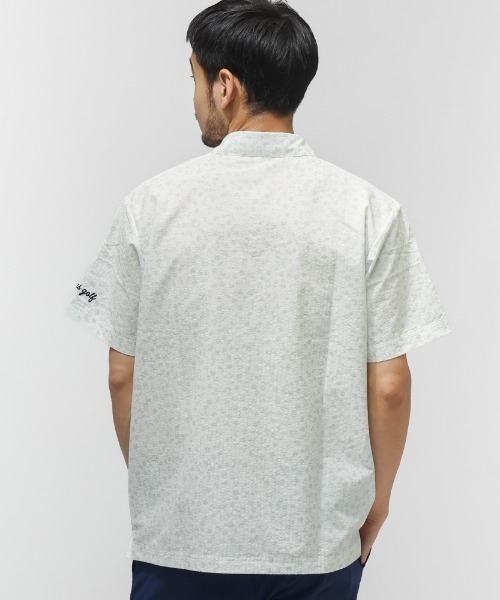 adidas（アディダス）の「アディダス adidas マイクロフローラルプリントSSシャツ（シャツ/ブラウス・メンズ・ホワイト/ネイビー/ブルー・LL/L/M/S/3L/4L）」の9枚目の写真