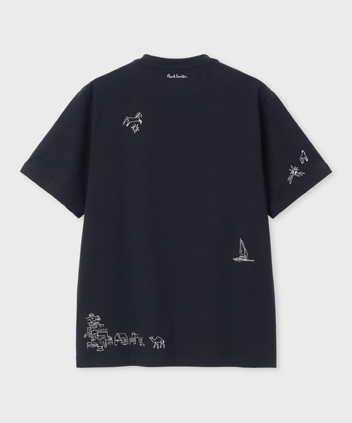 Paul Smith(ポールスミス)の「"Travel Stories" エンブロイダード Tシャツ / 163521 919T(Tシャツ/カットソー・メンズ・グリーン/キナリ/ネイビー・XX-LARGE/X-LARGE/LARGE/MEDIUM/SMALL)」の5枚目の写真