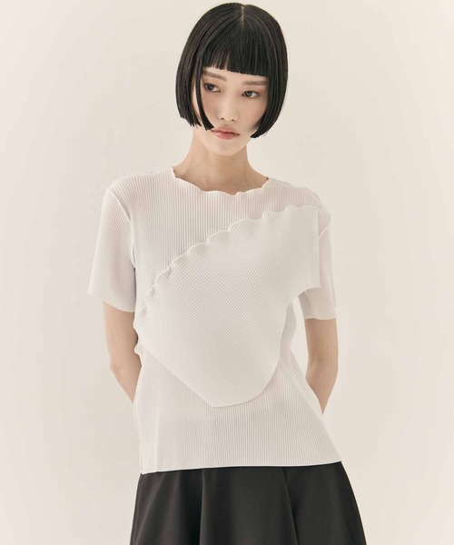 kotohayokozawa(コトハヨコザワ)の「【kotohayokozawa/コトハヨコザワ】TODO WAVE TOP SHORT SLEEVE/トゥードゥウェーブトップショートスリーブ(Tシャツ/カットソー・レディース・ベージュ/ホワイト/ブラック/ライトブルー・FREE)」の13枚目の写真