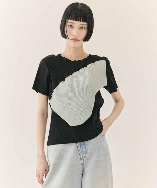 kotohayokozawa(コトハヨコザワ)の「【kotohayokozawa/コトハヨコザワ】TODO WAVE TOP SHORT SLEEVE/トゥードゥウェーブトップショートスリーブ(Tシャツ/カットソー・レディース・ベージュ/ホワイト/ブラック/ライトブルー・FREE)」の10枚目の写真