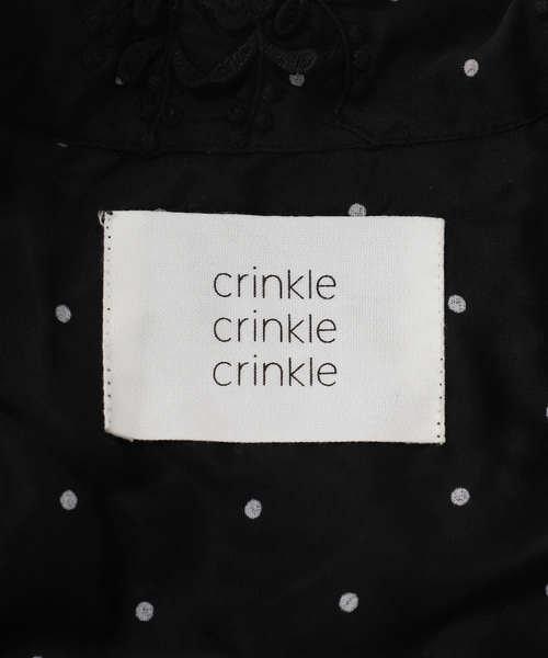 Spick & Span(スピックアンドスパン)の「crinkle crinkle crinkle dot 3D embroidery open collar shirt(シャツ/ブラウス・レディース・ブラック・FREE)」の7枚目の写真