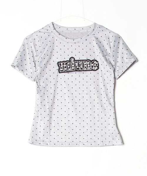 miune(ミューヌ)の「ロゴドットTee(Tシャツ/カットソー・レディース・アイボリー/ブラック/グレー・FREE)」の15枚目の写真