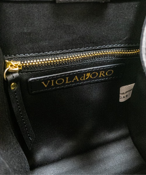 VIOLAd'ORO（ヴィオラドーロ）の「【VIOLAd'ORO/ヴィオラドーロ】イタリアンラフィアシート　かごバッグ トートバッグ（かごバッグ・レディース・ブラック×ベージュ/ナチュラル・FREE）」の14枚目の写真