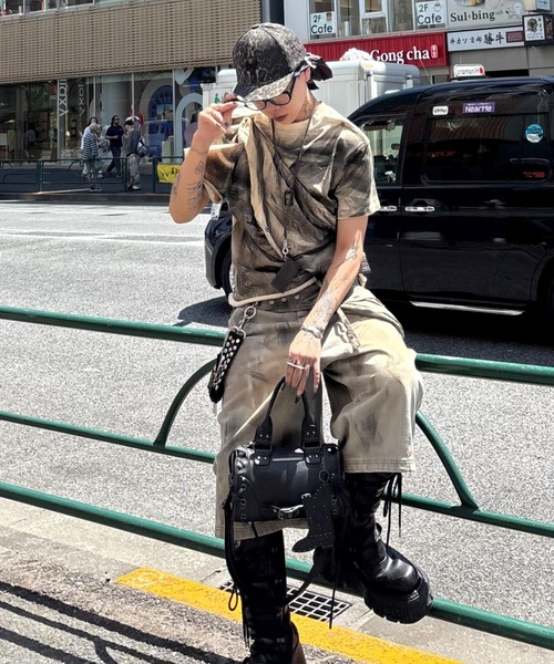 Never mind the XU(ネバーマインドザエックスユー)の「【Never mind the XU】vintage wash buggy half pants / 【ネバーマインド ザ エックスユー】ビンテージウォッシュバギーハーフデニムパンツ(デニムパンツ・メンズ・ブラウン・M)」の3枚目の写真