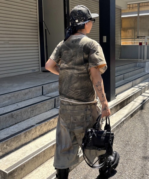 Never mind the XU(ネバーマインドザエックスユー)の「【Never mind the XU】vintage wash buggy half pants / 【ネバーマインド ザ エックスユー】ビンテージウォッシュバギーハーフデニムパンツ(デニムパンツ・メンズ・ブラウン・M)」の5枚目の写真