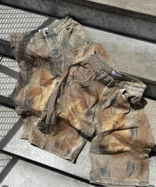 Never mind the XU(ネバーマインドザエックスユー)の「【Never mind the XU】vintage wash buggy half pants / 【ネバーマインド ザ エックスユー】ビンテージウォッシュバギーハーフデニムパンツ(デニムパンツ・メンズ・ブラウン・M)」の11枚目の写真