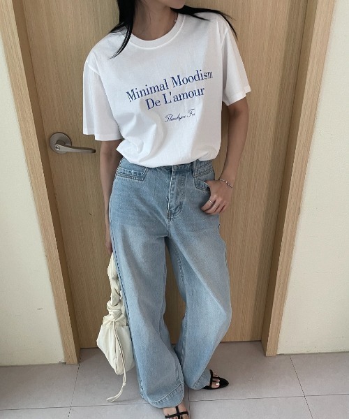 【綿100%】カラバリ豊富 ロゴフロントプリントTee/Tシャツ