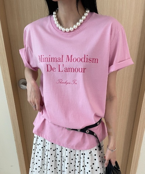 【綿100%】カラバリ豊富 ロゴフロントプリントTee/Tシャツ