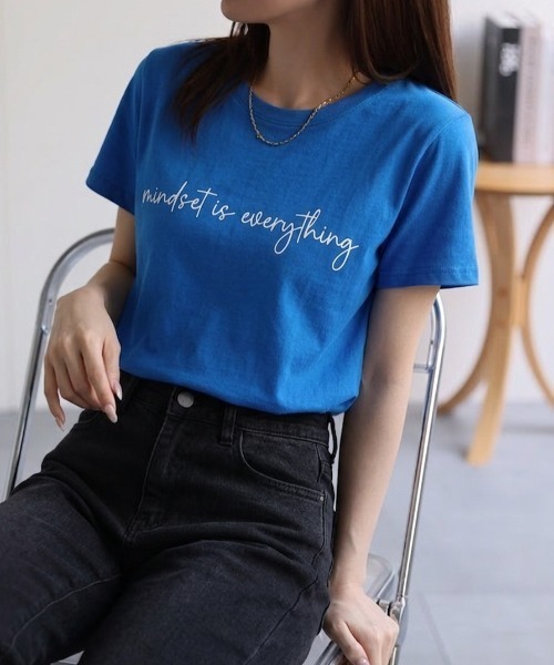 【綿100%】カラバリ豊富 ロゴフロントプリントTee/Tシャツ