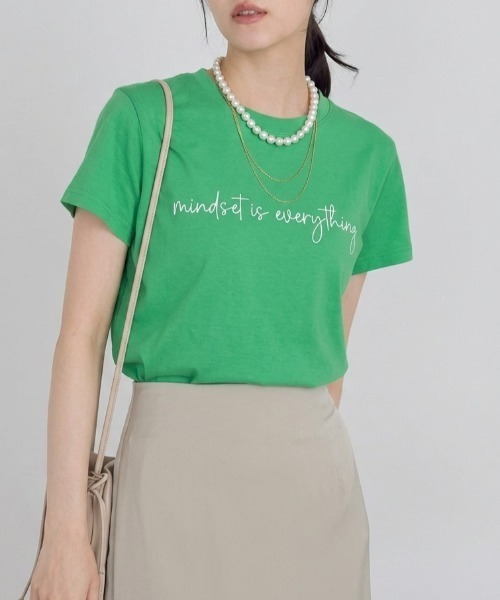 【綿100%】カラバリ豊富 ロゴフロントプリントTee/Tシャツ