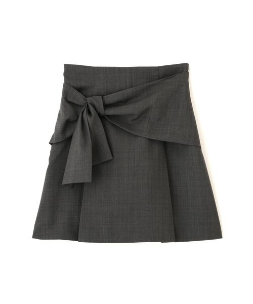 JILL by JILL STUART(ジルバイジルスチュアート)の「<RIBBONシリーズ>アシメリボンミニスカート(スカート・レディース・グレー/ホワイト系その他・MEDIUM/SMALL)」の3枚目の写真