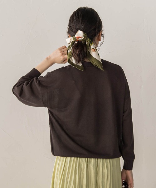 Droite lautreamont（ドロワットロートレアモン）の「【WEB限定】ひんやりUV Vネックビジュカーデ（カーディガン/ボレロ・レディース・オフホワイト/チャコールグレー/ピンク・M）」の19枚目の写真