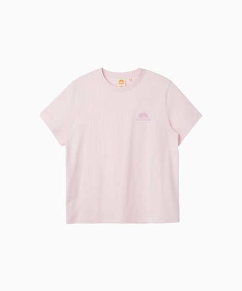 HELLO SUNRISE（ハローサンライズ）の「HS OG Logo Tee_Light Pink（Tシャツ/カットソー・レディース・ライトピンク・LARGE/X-LARGE/SMALL/MEDIUM/X-SMALL）」の2枚目の写真