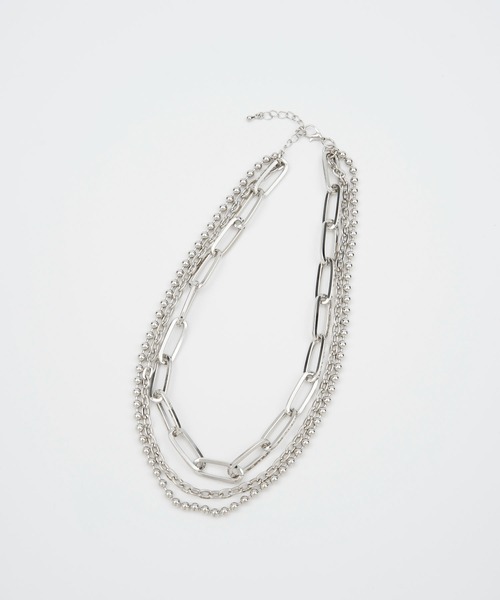 SOEMIN(ソミン)の「Triple-strand short chain necklace/3連ネックレス(ネックレス・レディース・シルバー・FREE)」の2枚目の写真