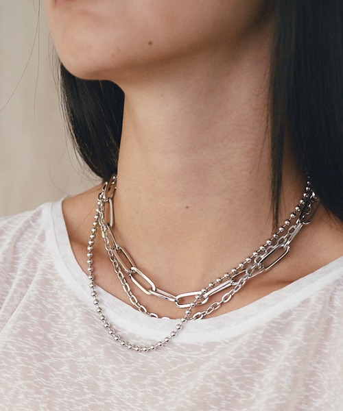 SOEMIN(ソミン)の「Triple-strand short chain necklace/3連ネックレス(ネックレス・レディース・シルバー・FREE)」の4枚目の写真