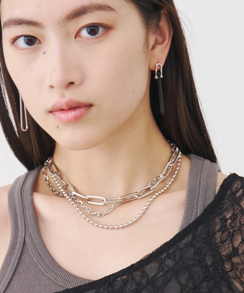 SOEMIN(ソミン)の「Triple-strand short chain necklace/3連ネックレス(ネックレス・レディース・シルバー・FREE)」の8枚目の写真