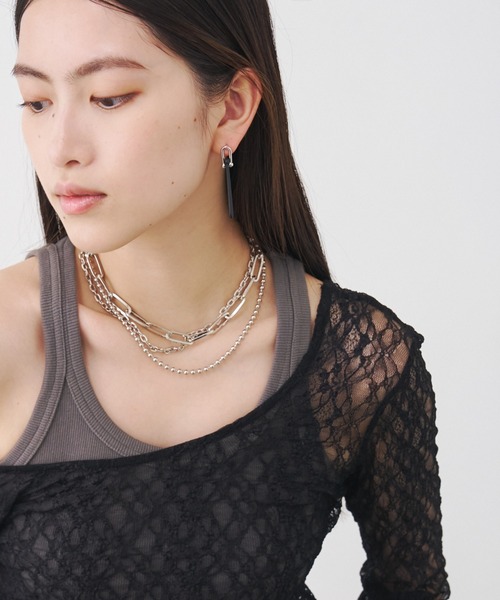 SOEMIN(ソミン)の「Triple-strand short chain necklace/3連ネックレス(ネックレス・レディース・シルバー・FREE)」の6枚目の写真