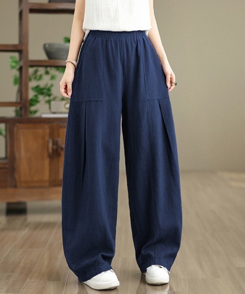 ONEP STAR(ワンピスター)の「ワイドシルエットパンツ(その他パンツ・レディース・オレンジ/ベージュ/ネイビー・MEDIUM/LARGE/X-LARGE)」の3枚目の写真