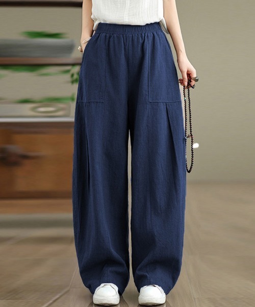 ONEP STAR(ワンピスター)の「ワイドシルエットパンツ(その他パンツ・レディース・オレンジ/ベージュ/ネイビー・MEDIUM/LARGE/X-LARGE)」の6枚目の写真