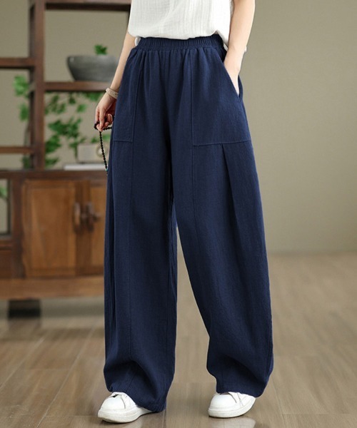 ONEP STAR(ワンピスター)の「ワイドシルエットパンツ(その他パンツ・レディース・オレンジ/ベージュ/ネイビー・MEDIUM/LARGE/X-LARGE)」の8枚目の写真