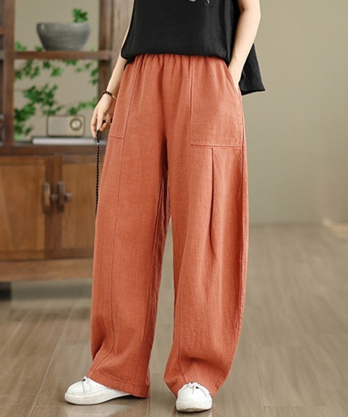 ONEP STAR(ワンピスター)の「ワイドシルエットパンツ(その他パンツ・レディース・オレンジ/ベージュ/ネイビー・MEDIUM/LARGE/X-LARGE)」の14枚目の写真