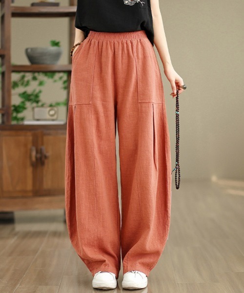 ONEP STAR(ワンピスター)の「ワイドシルエットパンツ(その他パンツ・レディース・オレンジ/ベージュ/ネイビー・MEDIUM/LARGE/X-LARGE)」の15枚目の写真