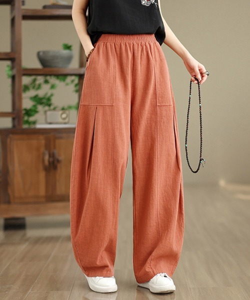 ONEP STAR(ワンピスター)の「ワイドシルエットパンツ(その他パンツ・レディース・オレンジ/ベージュ/ネイビー・MEDIUM/LARGE/X-LARGE)」の16枚目の写真