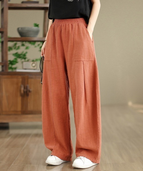 ONEP STAR(ワンピスター)の「ワイドシルエットパンツ(その他パンツ・レディース・オレンジ/ベージュ/ネイビー・MEDIUM/LARGE/X-LARGE)」の18枚目の写真